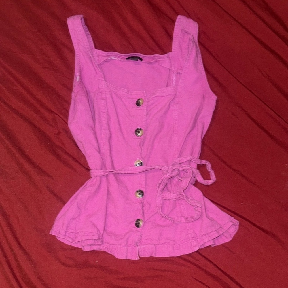 🌸 Ann Taylor Fuchsia Tank Blouse | Size Small - Picture 5 of 9